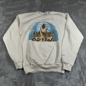 Vintage Wolf Sweatshirt Youth Large 14 to 16 Jerzees Fletcher 1994 Gold Strike